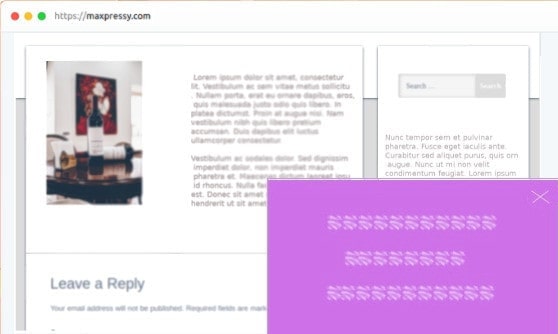 FloatAny - slide-in panel, WordPress floating content Plugin example