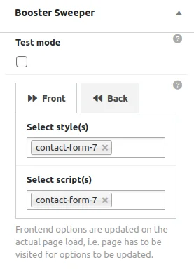 Booster Sweeper - select assets per page