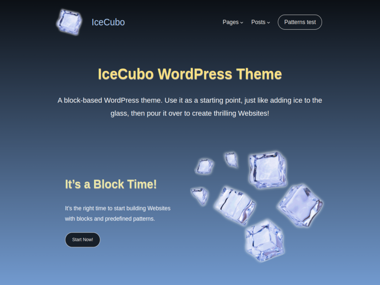 IceCubo WordPress theme - default style