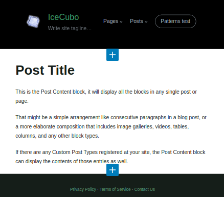 IceCubo WordPress theme - Avocado skin style