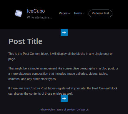IceCubo WordPress theme - Blackberry skin style