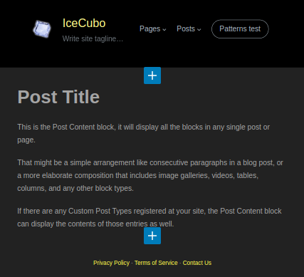 IceCubo WordPress theme - Blacklemon skin style