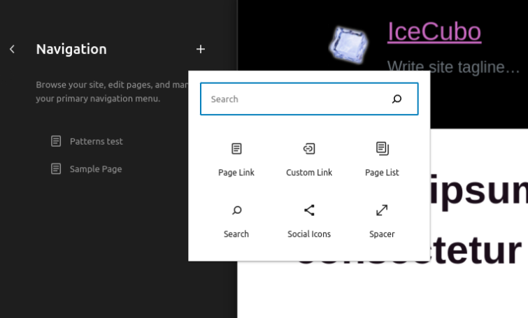 Adding a link to the menu