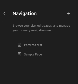 Managing the site's menu