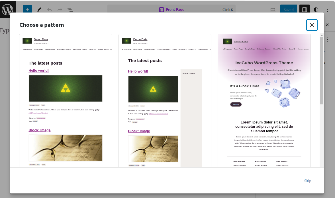 Documentation for the iceCubo WordPress Theme