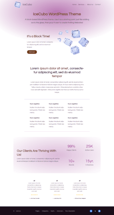 Front page pattern alternative layout