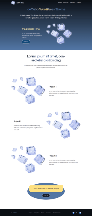 Front page pattern layout