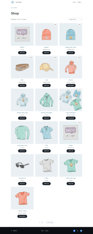 Woo-commerce with IceCubo theme