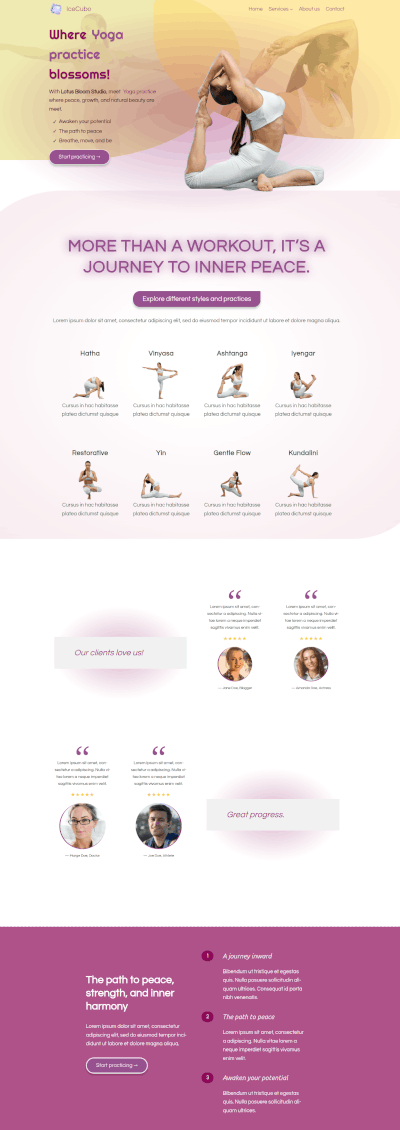 Full page pattern - Yoga