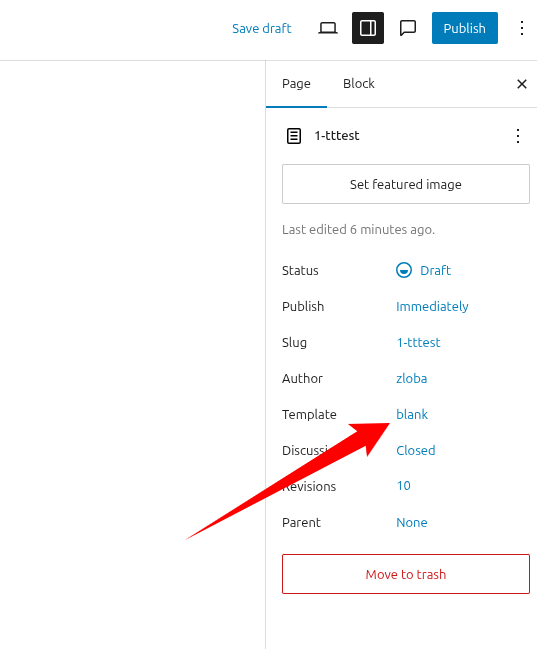 Set a blank template
