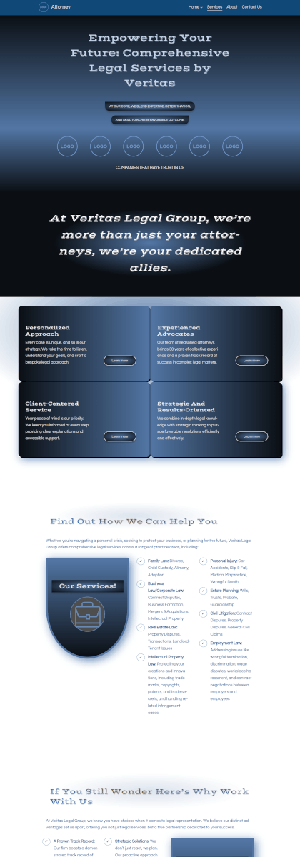 IceCubo Theme, Template - Attorney Page - Services