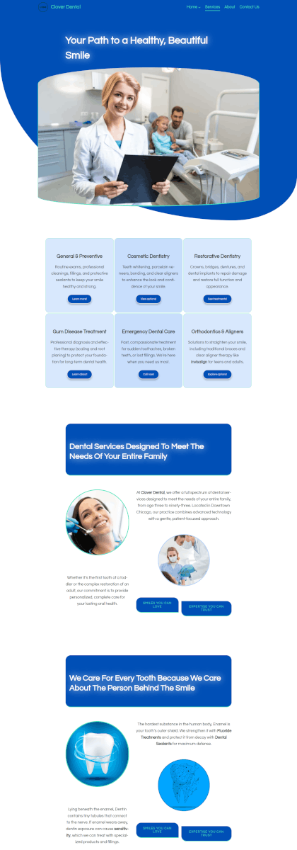 IceCubo Theme, Template - Dentist, Page - Services