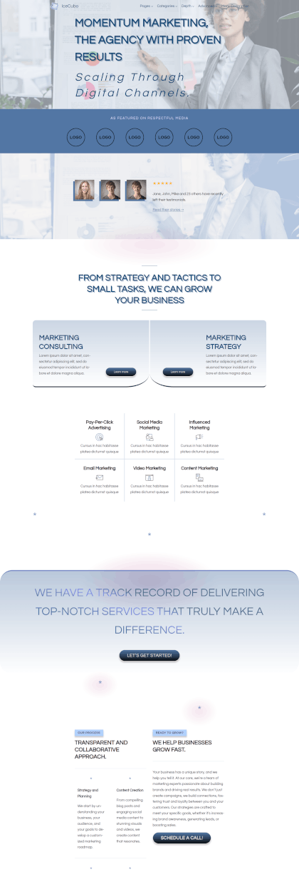 IceCubo Template - Agency, Page - Front 2