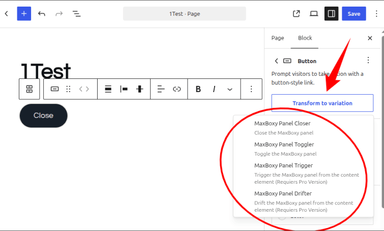 Add MaxBoxy functionality to a WordPress button