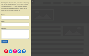 FloatAny - using scenario: contact form and social follow aside