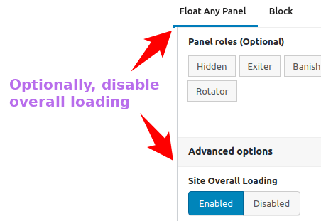 Enable/disable instant loading over the site