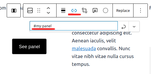 MaxBoxy - link to the panel id