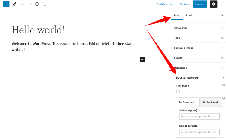 Booster Sweeper, asset cleanup WordPress plugin meta-box