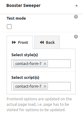 Booster Sweeper - select assets per page